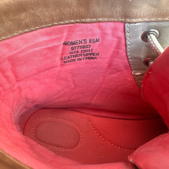 Sperry Women’s Top Sider Tan Leather Lace Up Boots with Plaid Accent 8.5 - Picture 10 of 11